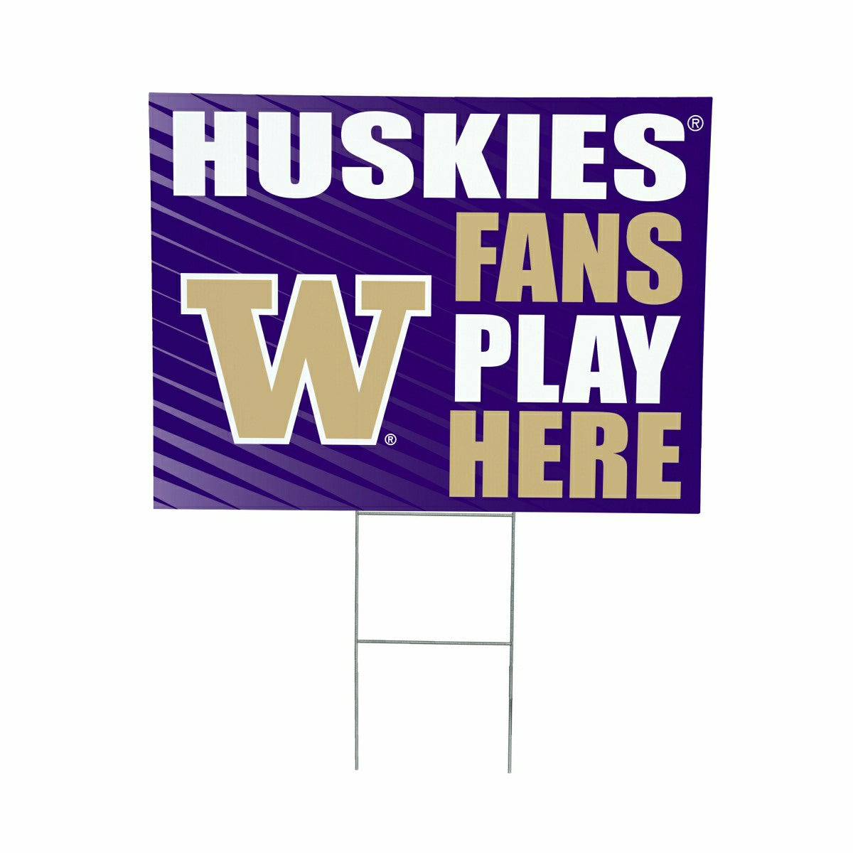 University of Washington Coroplast Yard Sign "Fans Play Here"