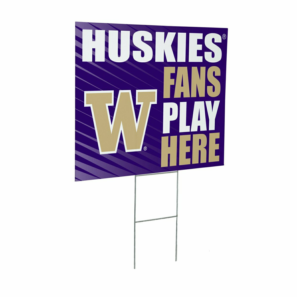 University of Washington Coroplast Yard Sign "Fans Play Here"