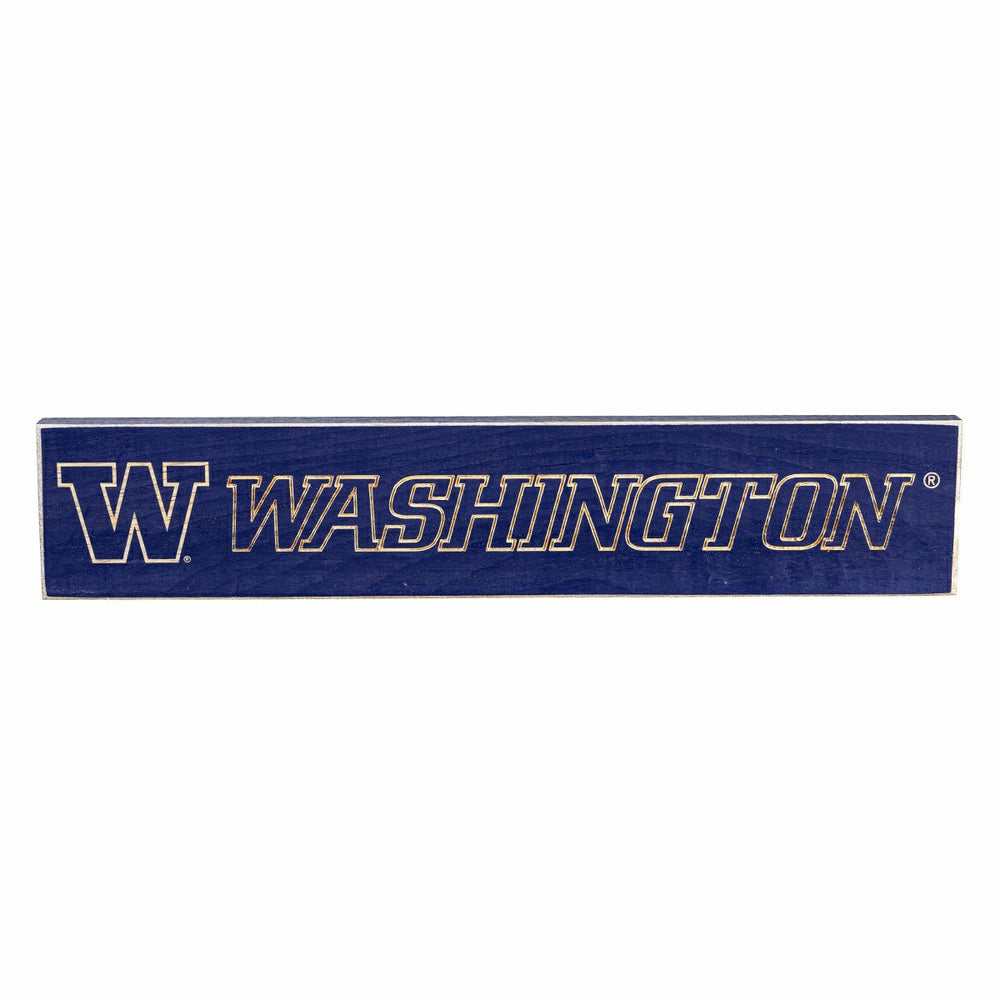 University of Washington Engraved Wood Sign, 3.5" x 18"