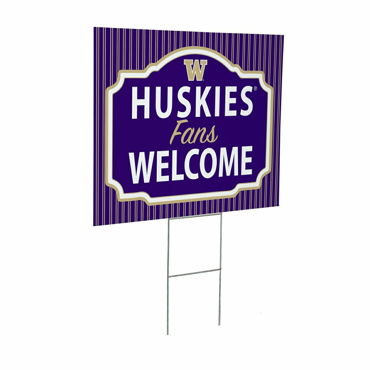 University of Washington Coroplast Yard Sign, "Fans Welcome"