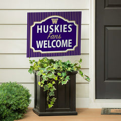 University of Washington Coroplast Yard Sign, "Fans Welcome"