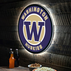 LED Wall Decor, Round, University of Washington
