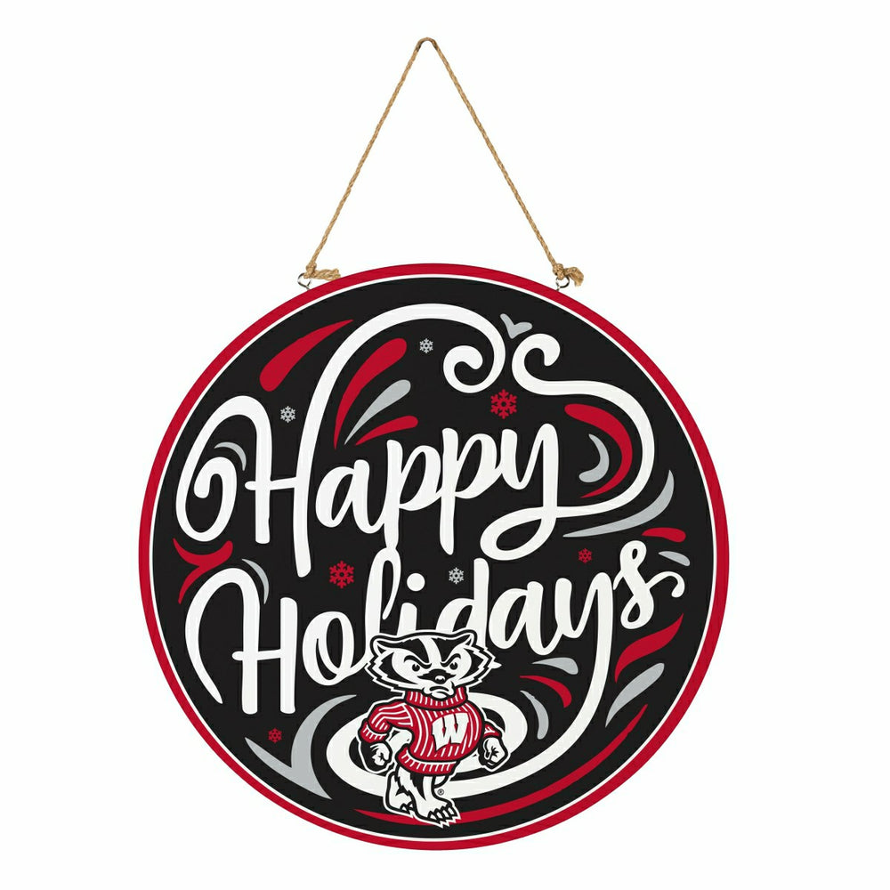 University of Wisconsin-Madison Holiday Round Door Décor with Hanging
