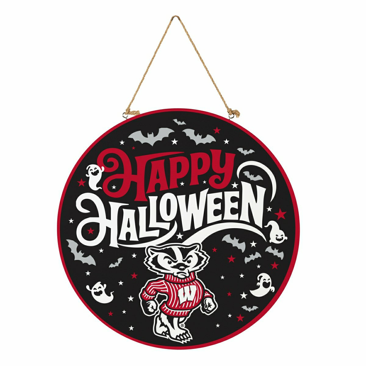 University of Wisconsin-Madison Halloween Round Door Décor with Hangin