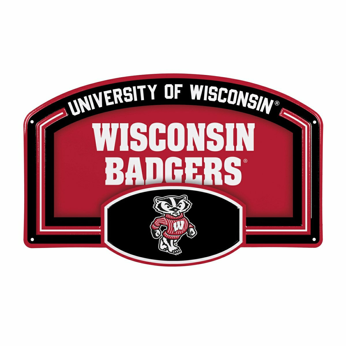 University of Wisconsin-Madison USA Embossed Steel Wall Sign, 11" x 17
