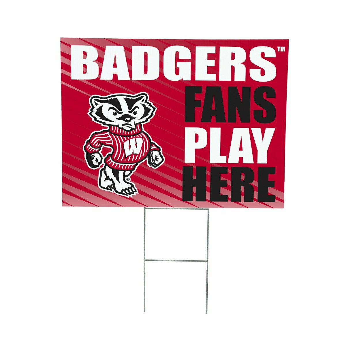 University of Wisconsin-Madison Coroplast Yard Sign "Fans Play Here"