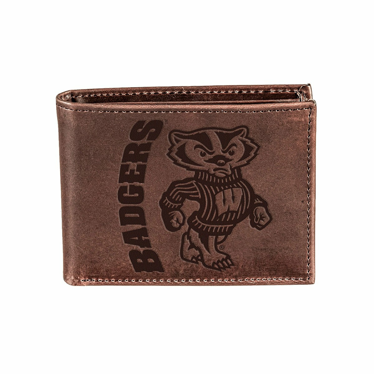 University of Wisconsin-Madison, Bi-Fold Wallet, Brown, CH, 100% Genui