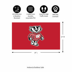 Full Color PVC Mat, 16" x 28", University of Wisconsin-Madison