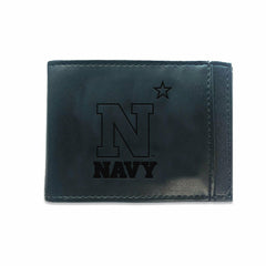 Front Pocket Wallet w/ RFID Blocking, US Naval Academy, Black