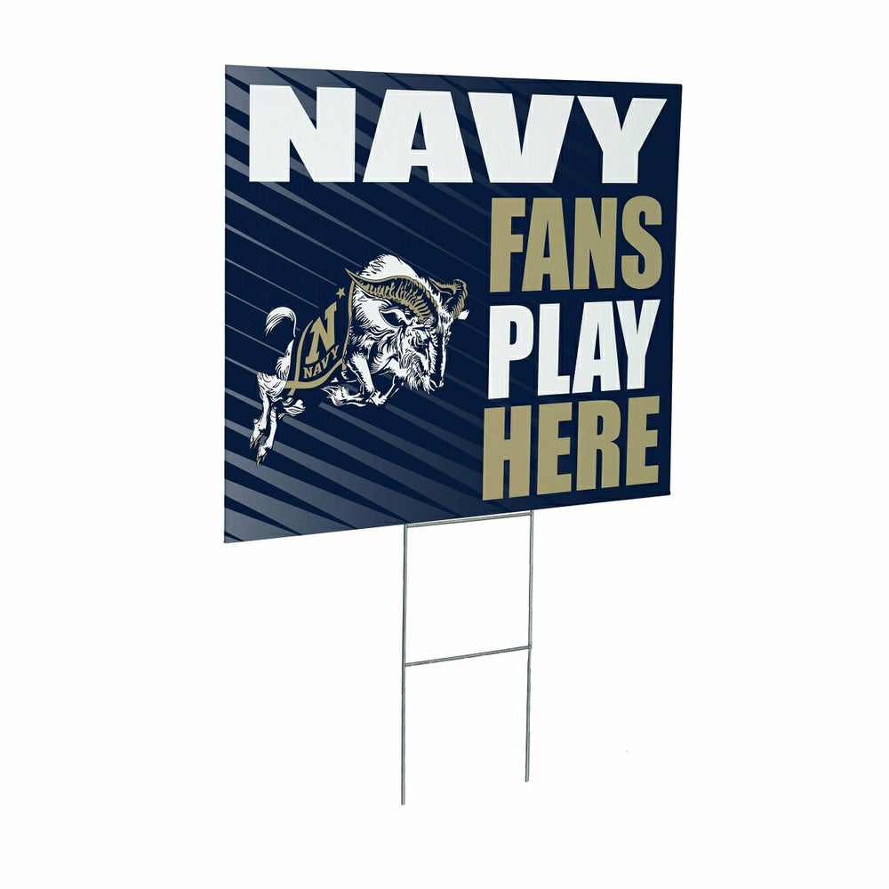 US Naval Academy Coroplast Yard Sign "Fans Play Here"
