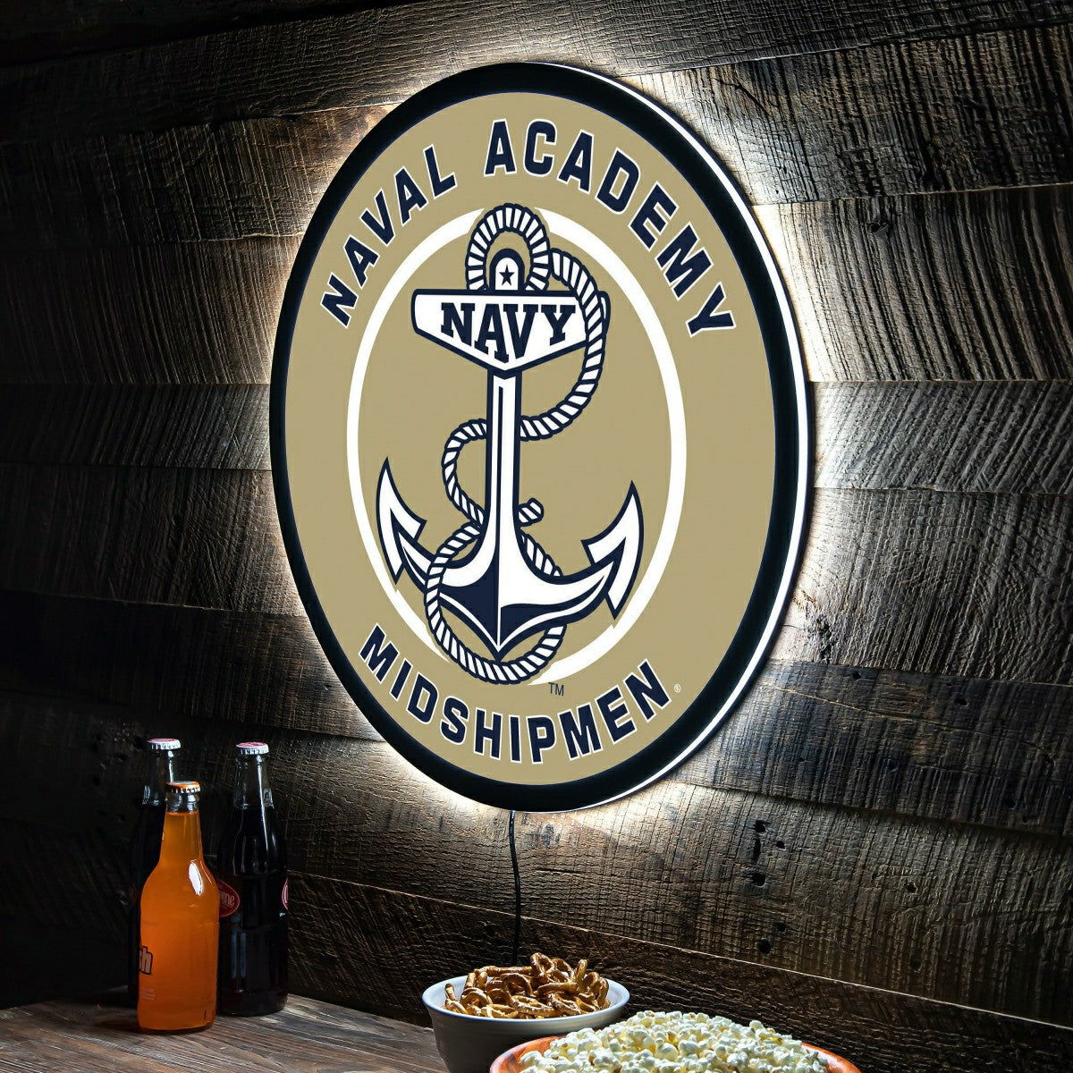 LED Wall Decor, Round, US Naval Academy