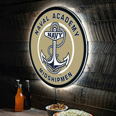 LED Wall Decor, Round, US Naval Academy