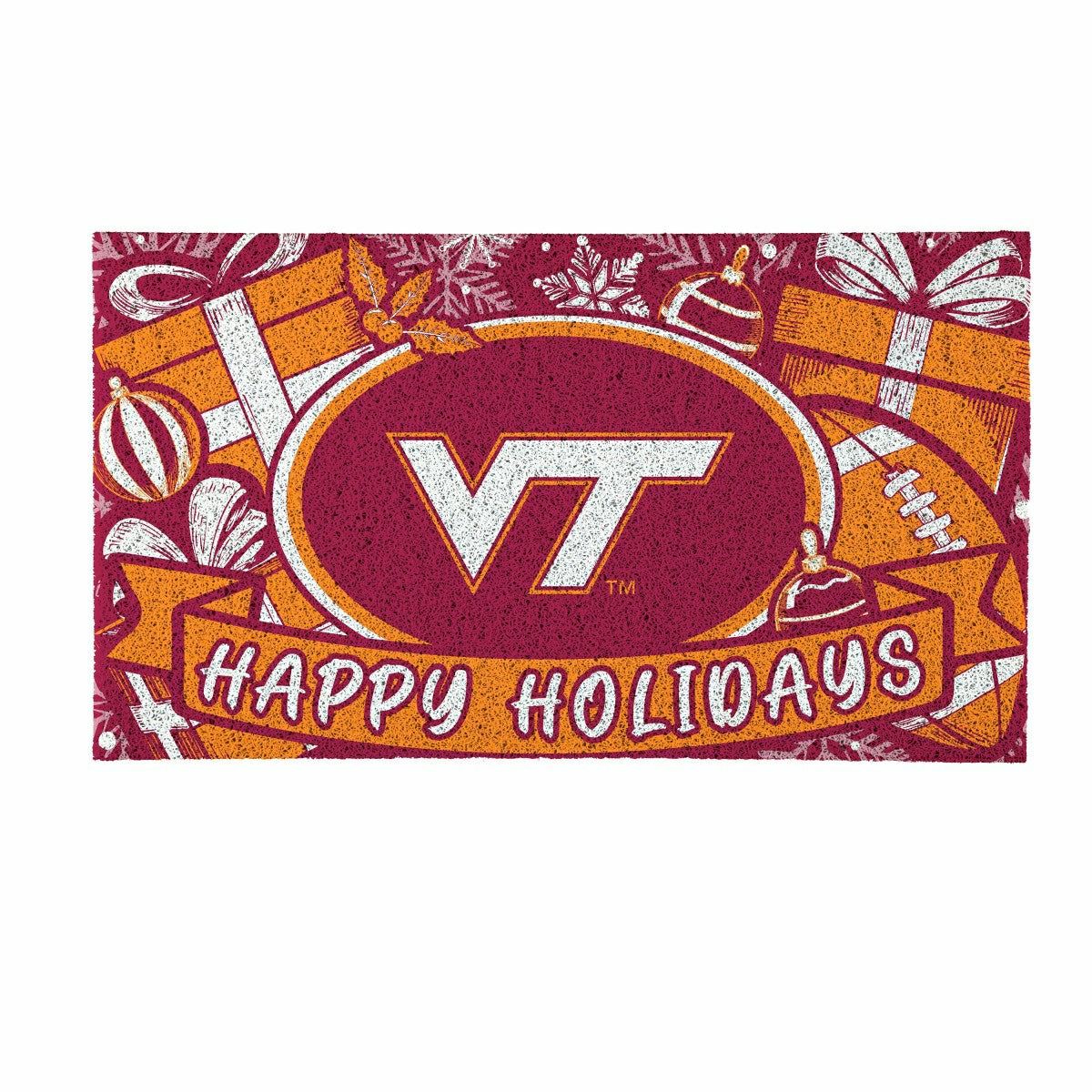 Virginia Tech Holiday PVC Mat, 28"x16"