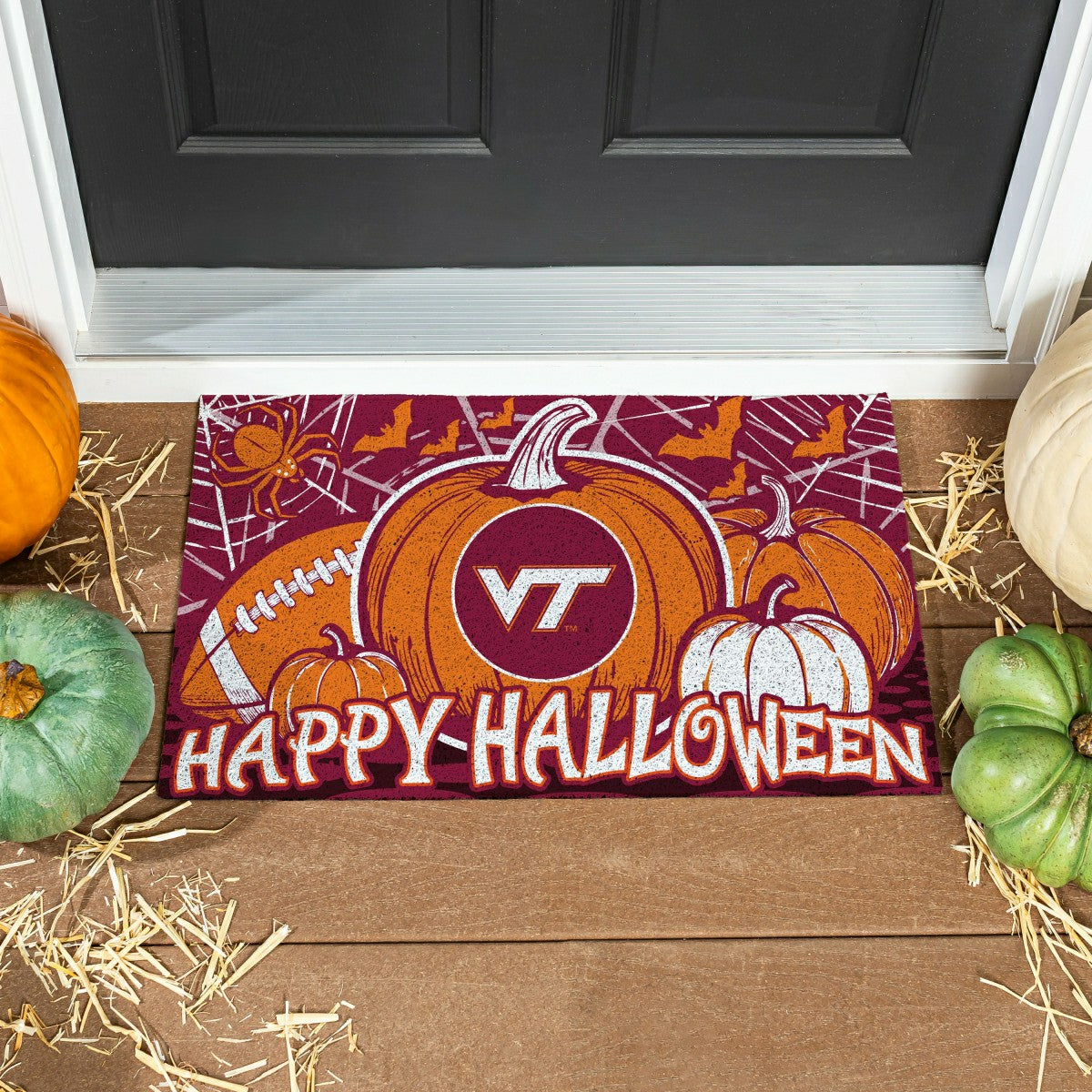 Virginia Tech Halloween PVC Mat, 28"x16"