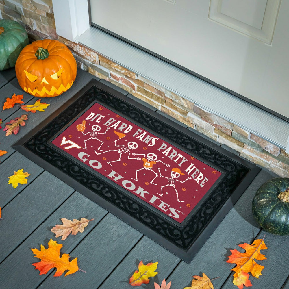 Virginia Tech Flocked Coir Halloween Sassafras Switch Mat, 22"x10"