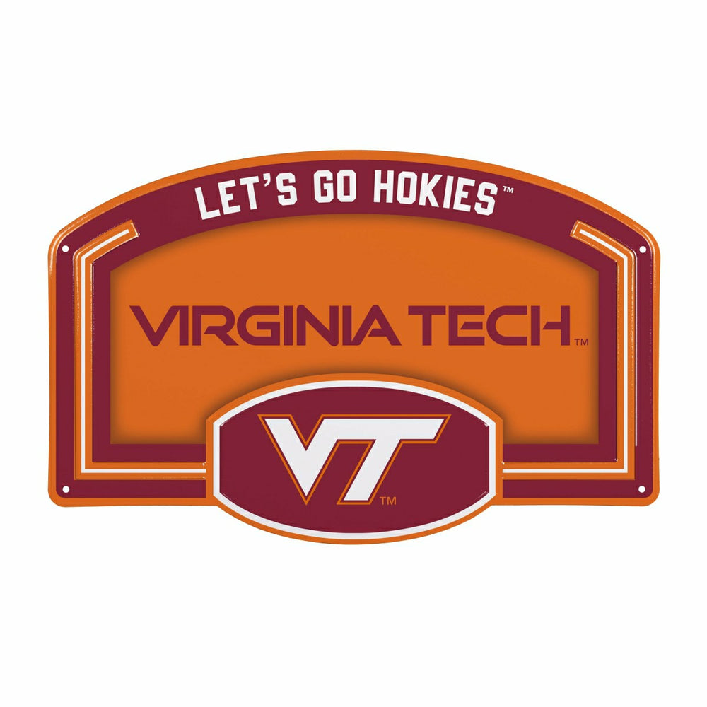 Virginia Tech USA Embossed Steel Wall Sign, 11" x 17"