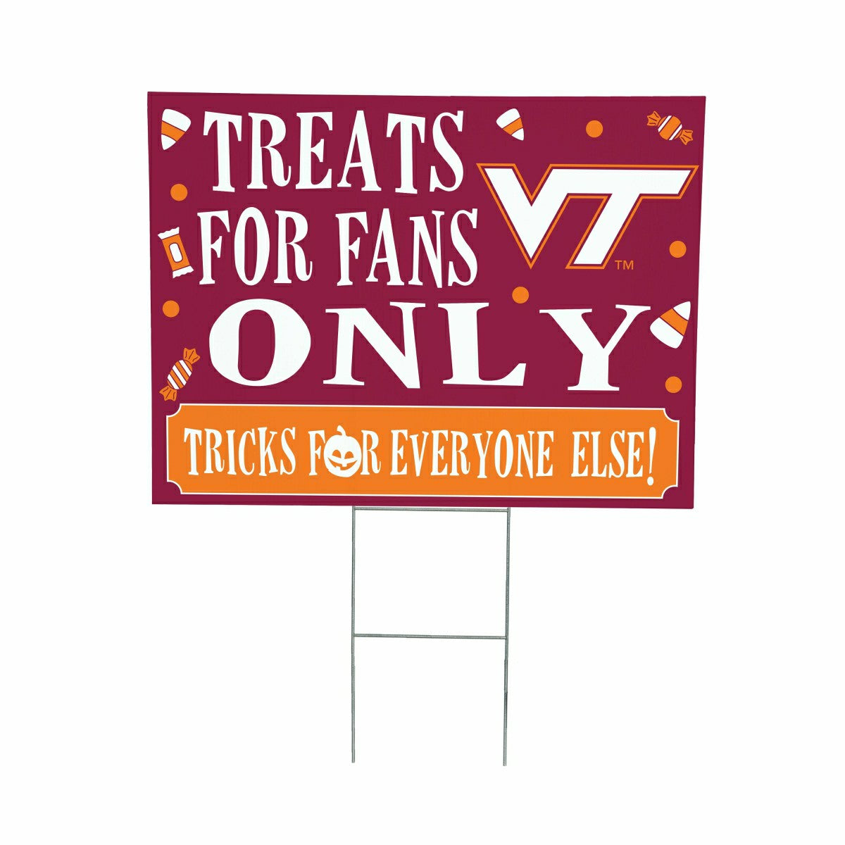 Virginia Tech Yard Sign, Halloween Treats for Fans
