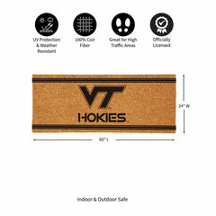 Virginia Tech Extra Large One Color Coir Mat, 60"x24"