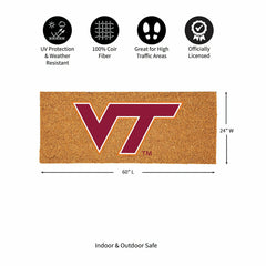 Virginia Tech Extra Large Full Color Coir Mat, 60"x24"