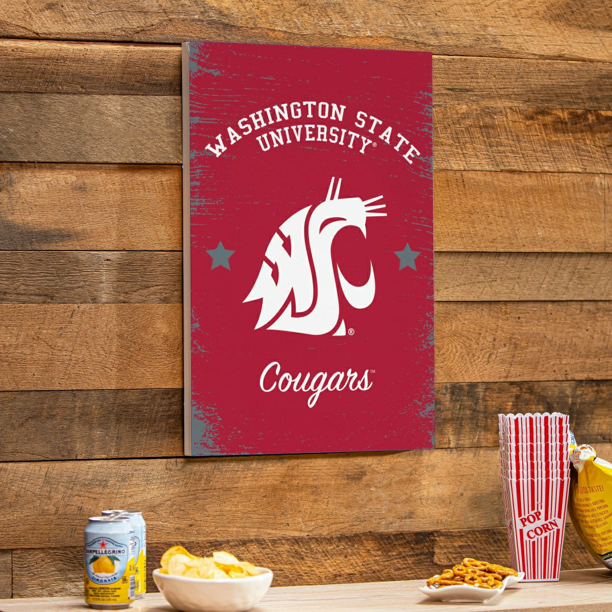 Washington State University Wood Wall Sign, 16x24