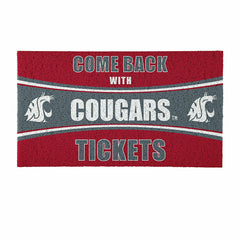 28" x 16" PVC Trapper Mat, Come Back with Tickets, Washington State Un