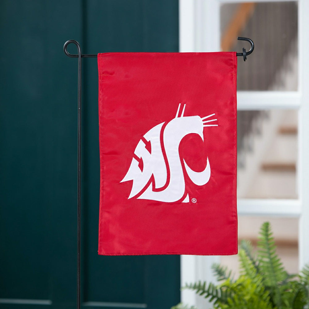Washington State University Applique Garden Flag