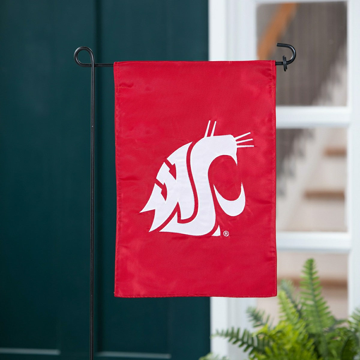 Washington State University Applique Garden Flag