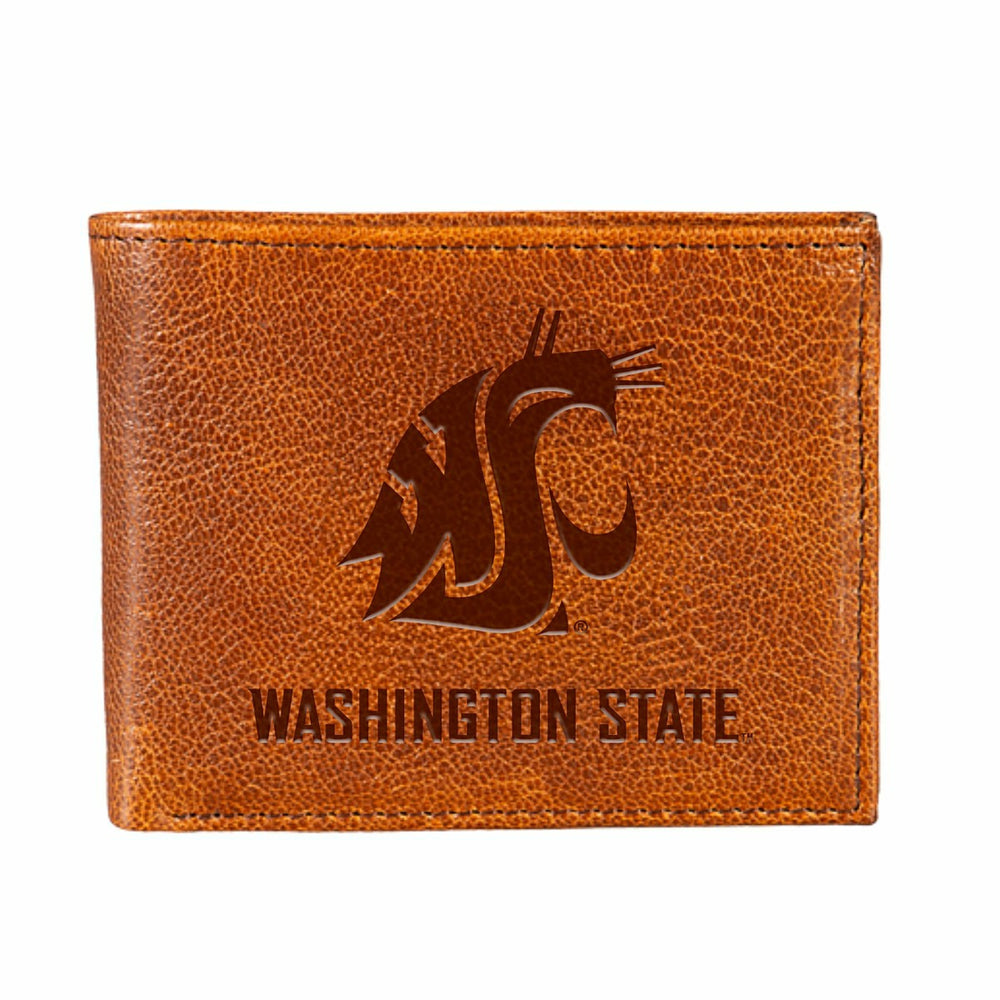 Washington State University, Embossed 100% Genuine Tumbled Leather Pas
