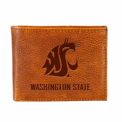 Washington State University, Embossed 100% Genuine Tumbled Leather Pas