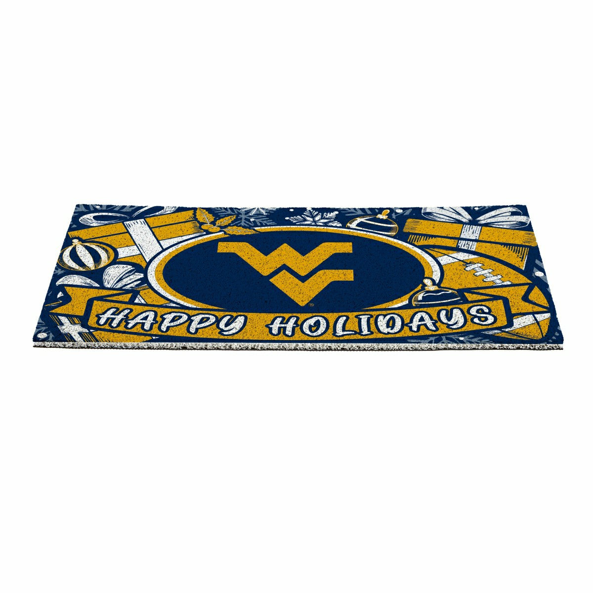 West Virginia University Holiday PVC Mat, 28"x16"