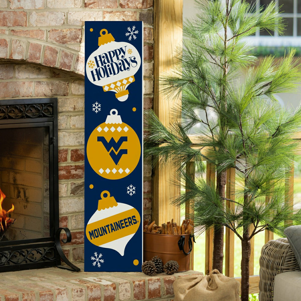 47" Double Sided Leaner, West Virginia University, Christmas