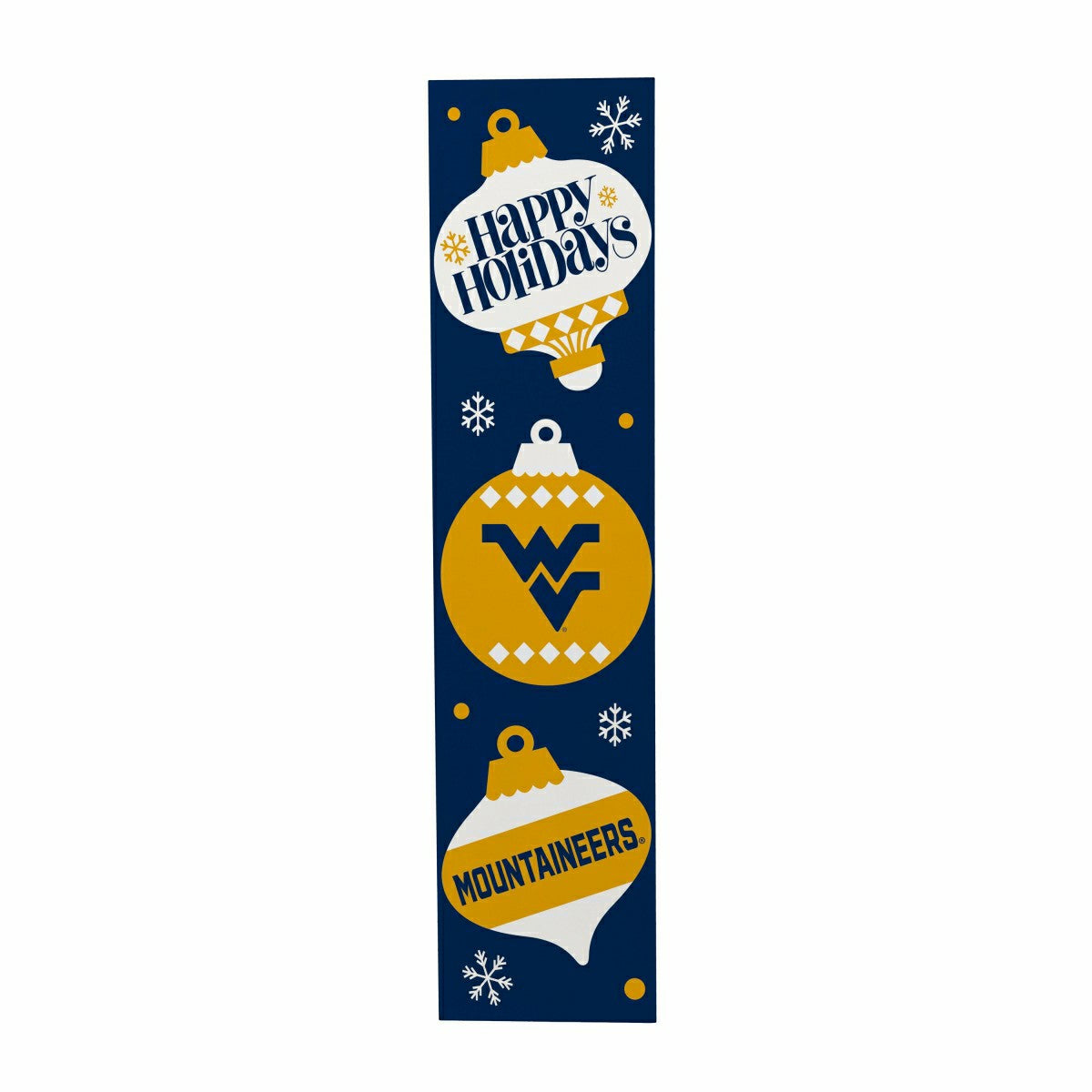 47" Double Sided Leaner, West Virginia University, Christmas