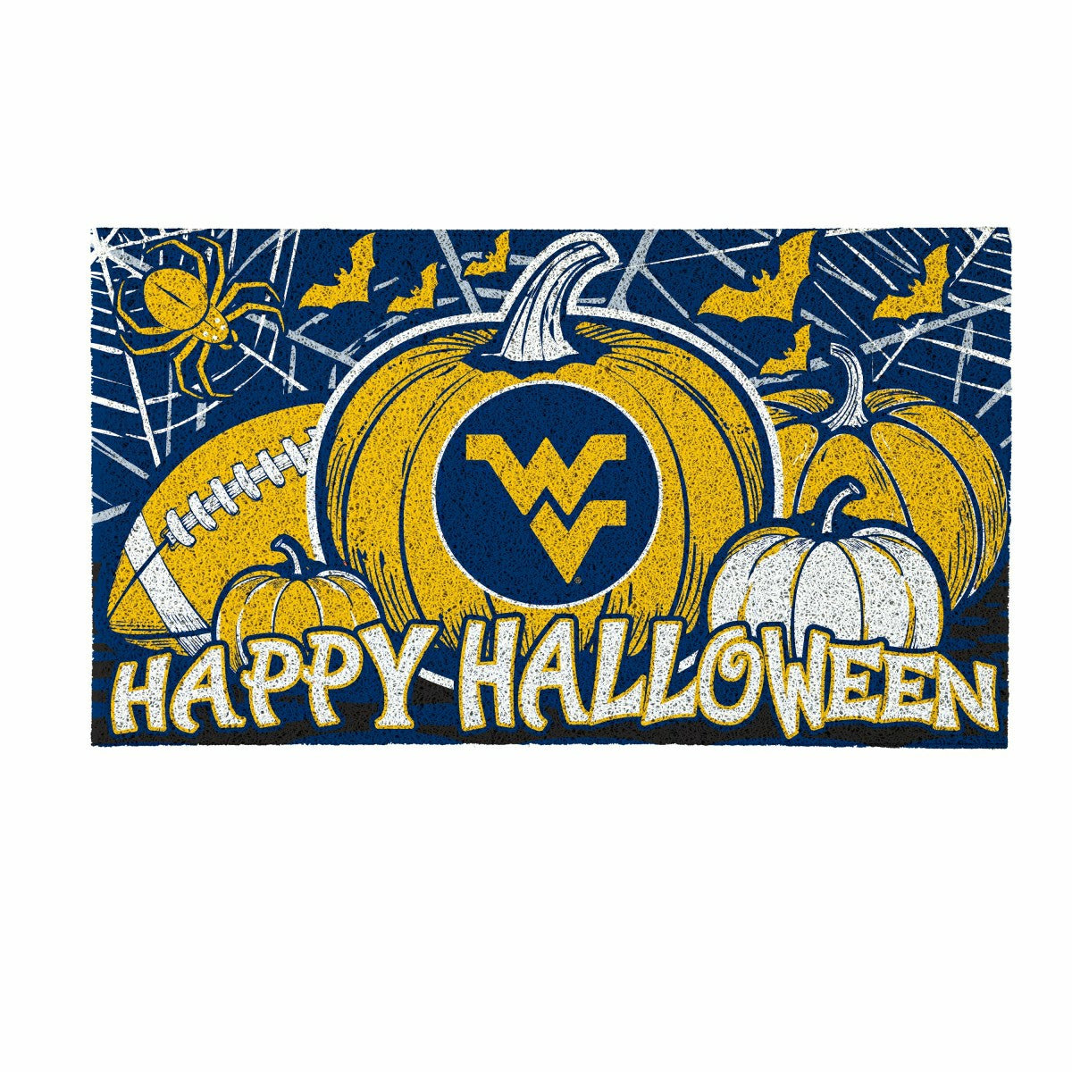 West Virginia University Halloween PVC Mat, 28"x16"