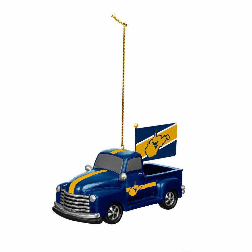 West Virginia University Rally Truck Ornament, Set of 2