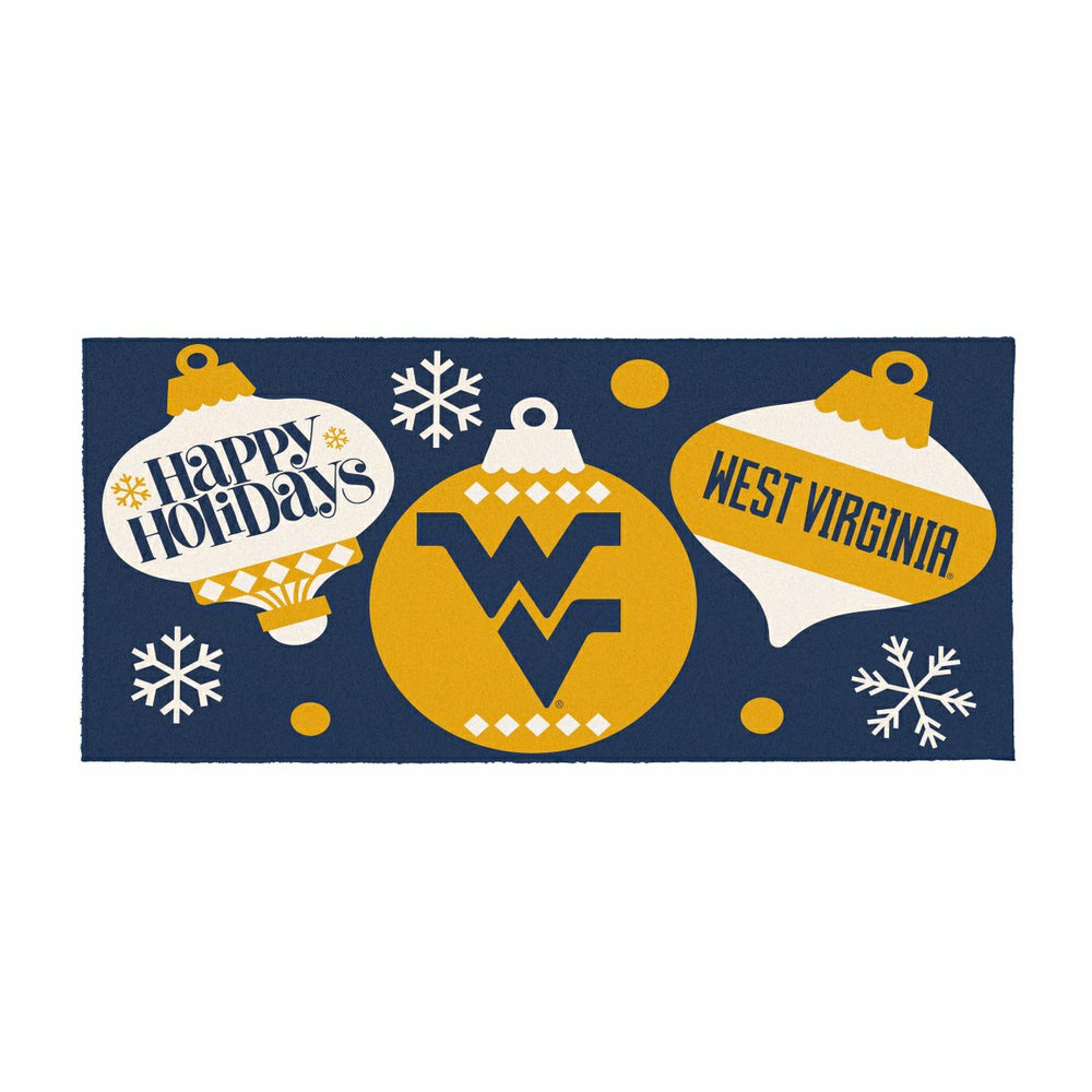West Virginia University Holiday Flocked Coir Sassafras Switch Mat, 22