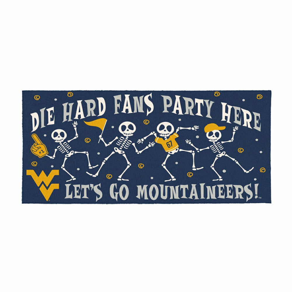 West Virginia University Flocked Coir Halloween Sassafras Switch Mat,