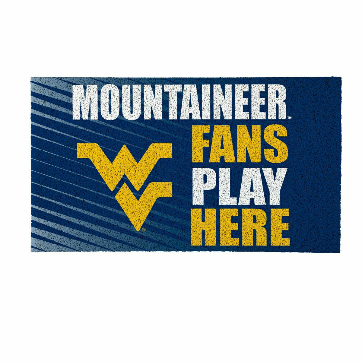West Virginia University Fan Mat, 28"x16"