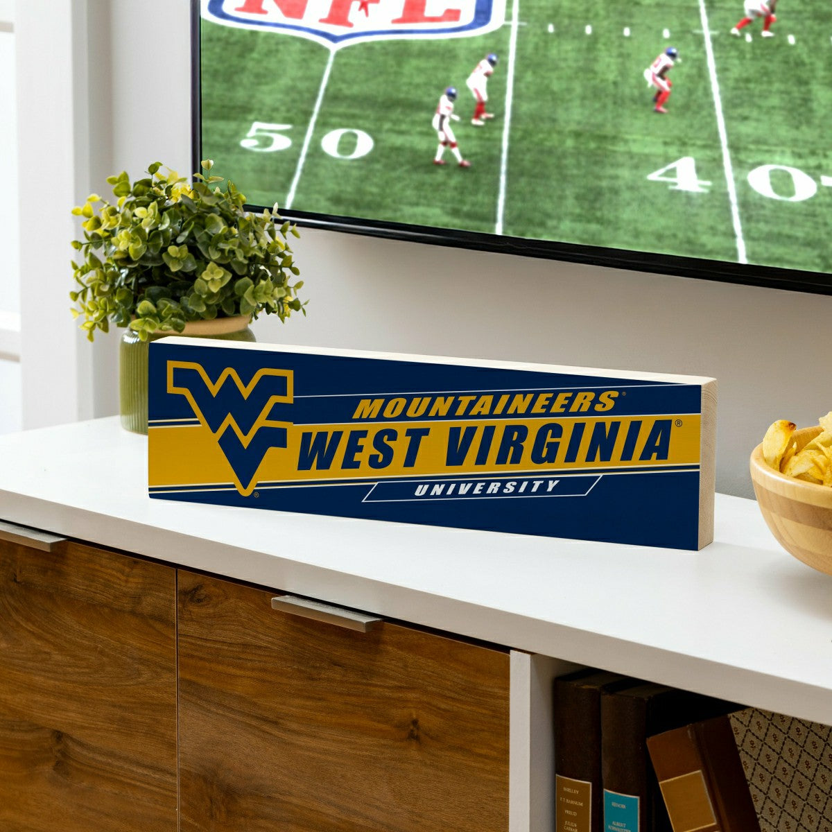 West Virginia University Mantle Sign, Down Home Fans, 5x18