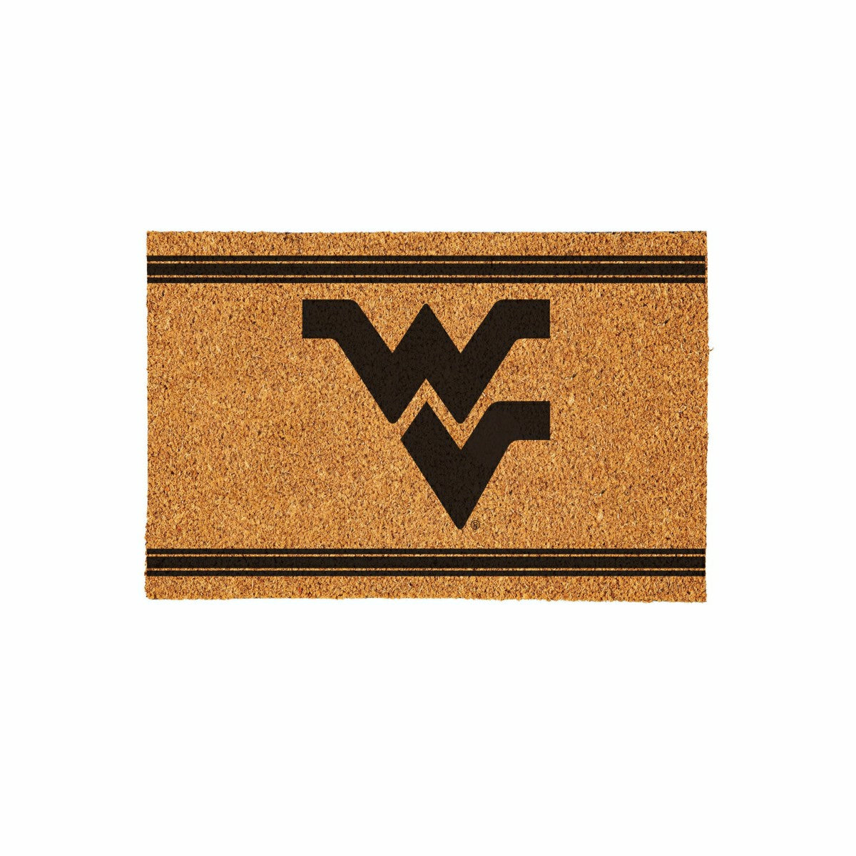 West Virginia University Large One Color Coir Mat, 36"x24"