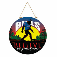 Buffalo Bills Bigfoot Round Door Décor with Hanging Rope, 18x18