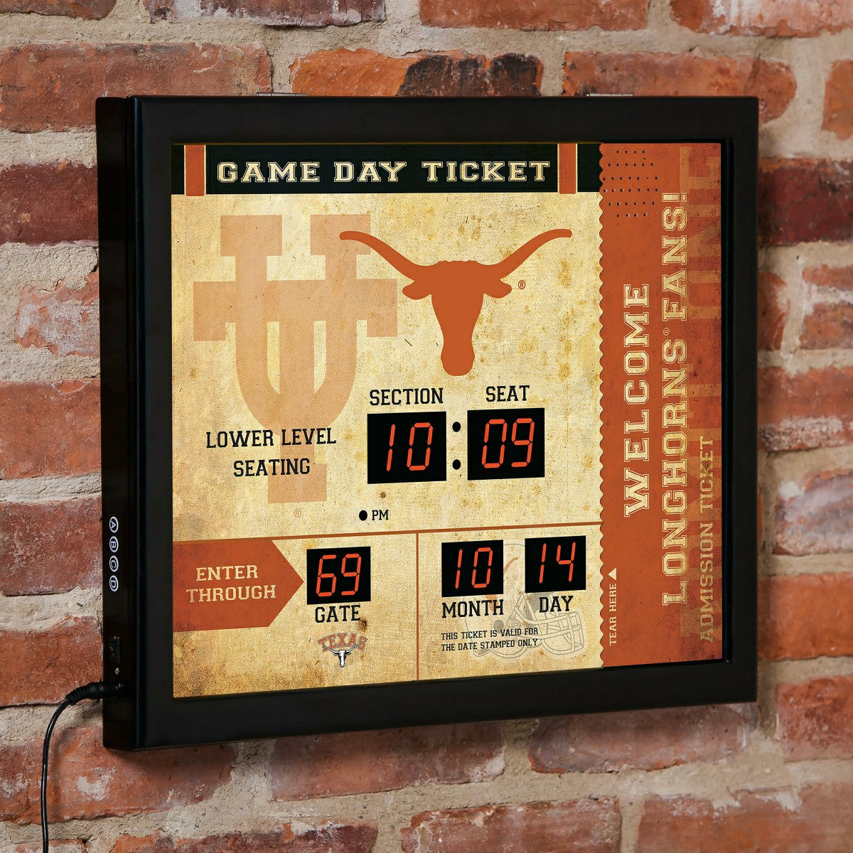 Scoreboard Wall Clock, Texas
