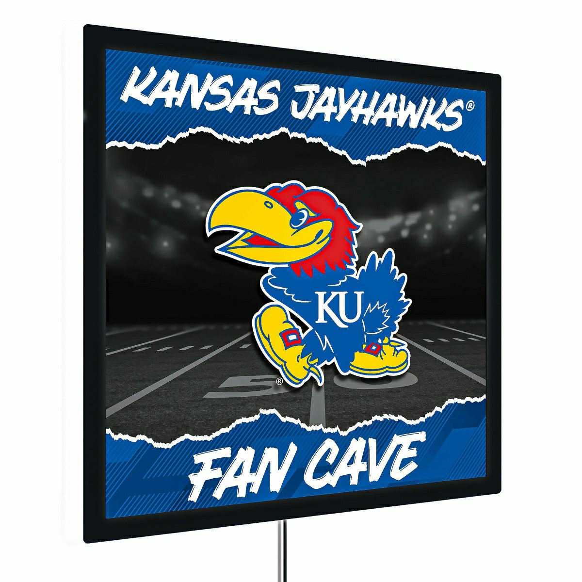 University of Kansas 23"H x 23"L LED Wall Decor, Edgelite, Square