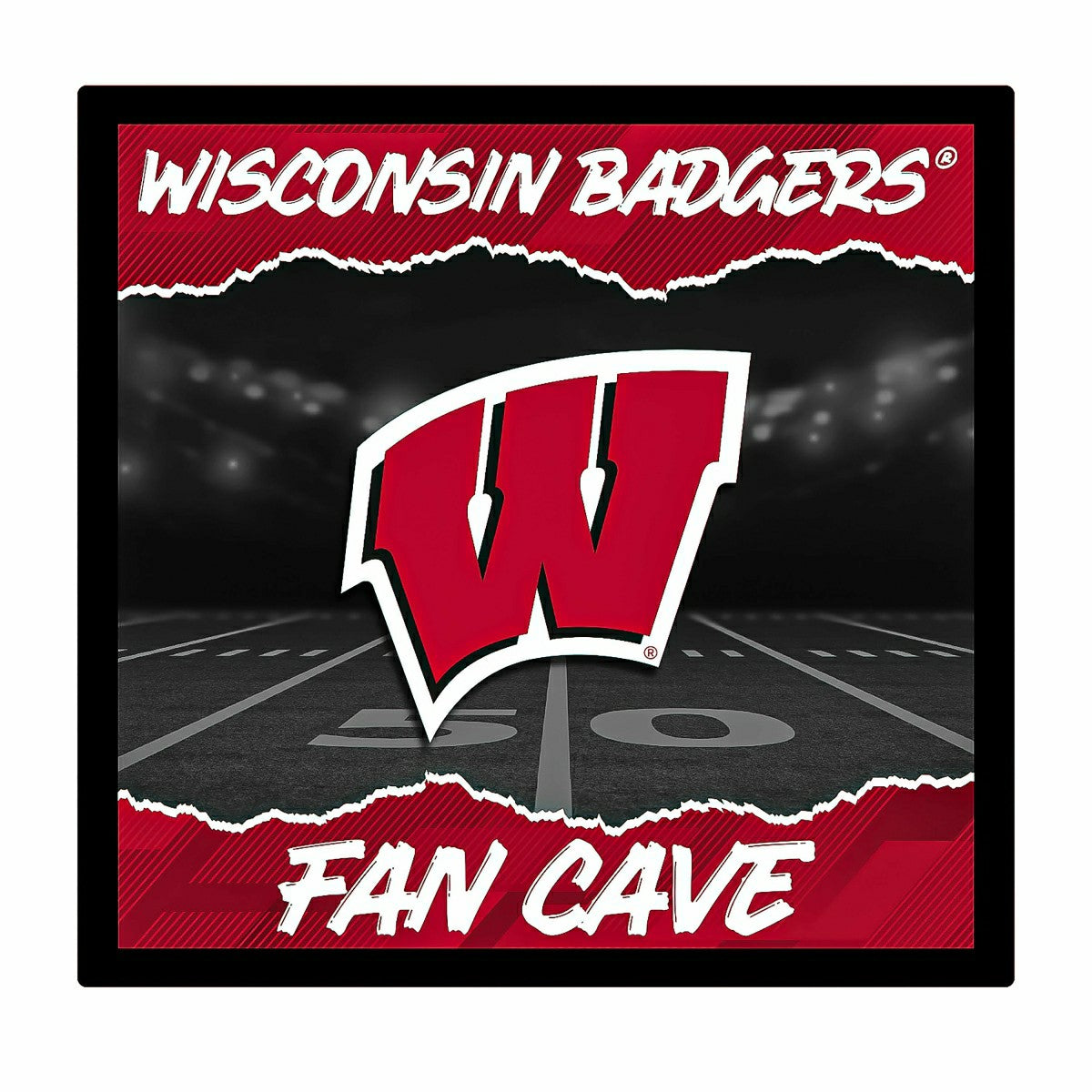 University of Wisconsin-Madison 23"H x 23"L LED Wall Decor, Edgelite,