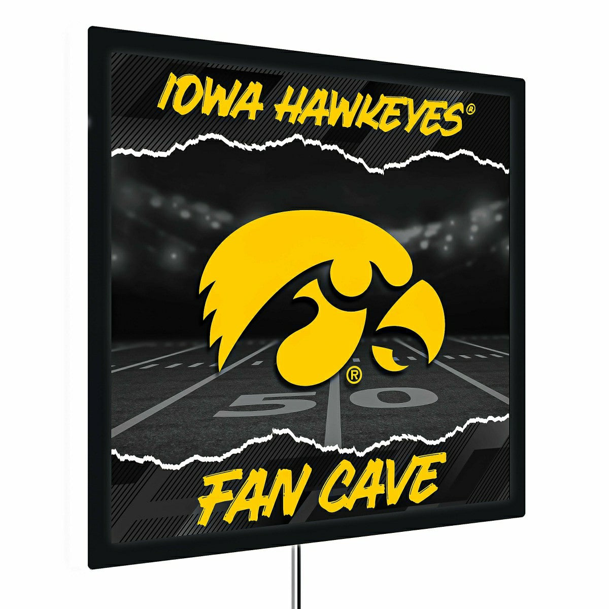 University of Iowa 23"H x 23"L LED Wall Decor, Edgelite, Square