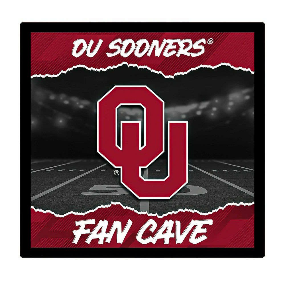 University of Oklahoma 23"H x 23"L LED Wall Decor, Edgelite, Square