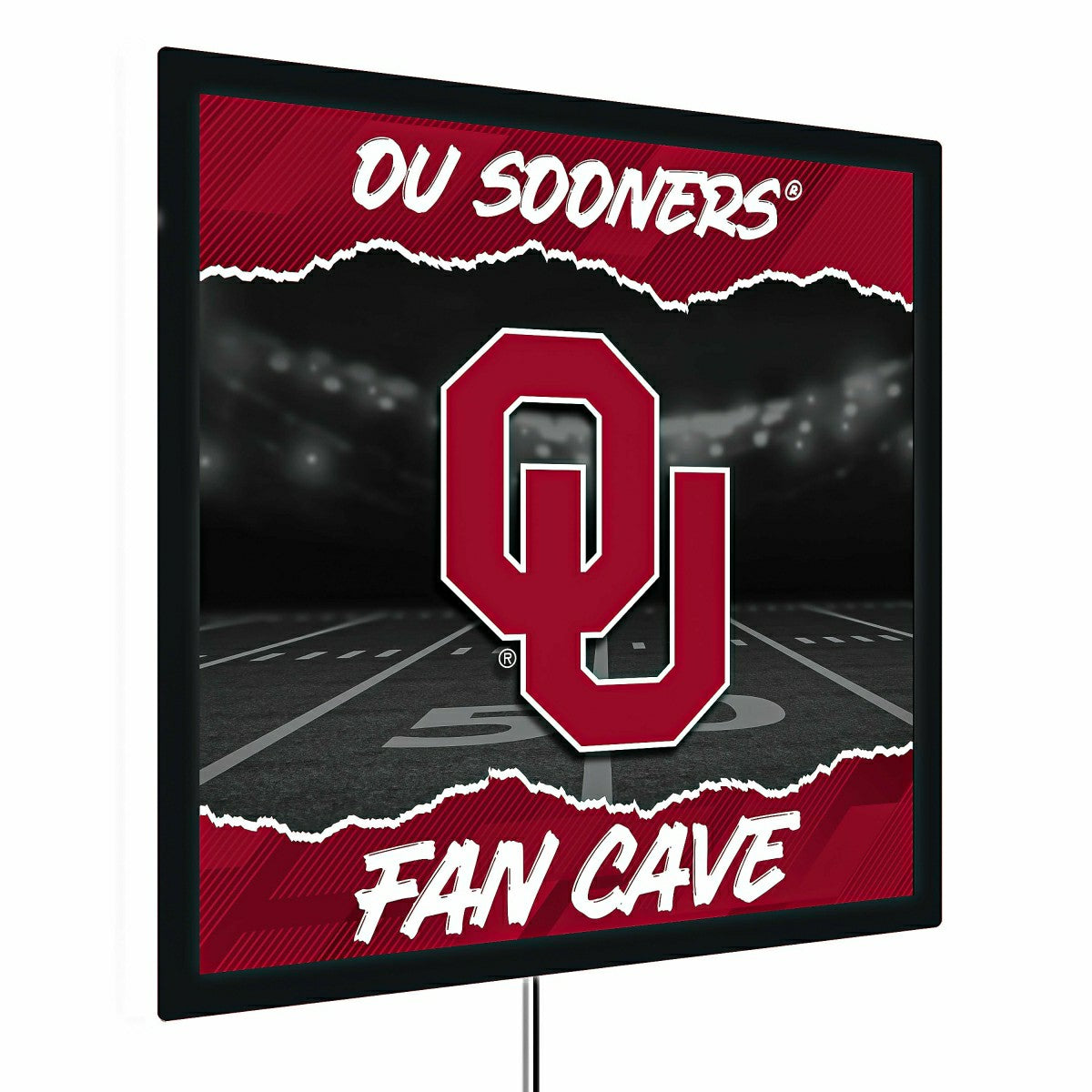 University of Oklahoma 23"H x 23"L LED Wall Decor, Edgelite, Square