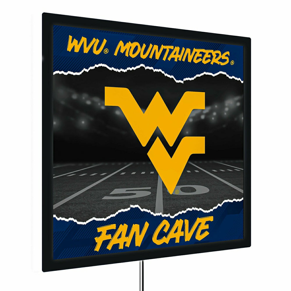West Virginia University 23"H x 23"L LED Wall Decor, Edgelite, Square