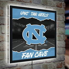 University of North Carolina 23"H x 23"L LED Wall Decor, Edgelite, Squ