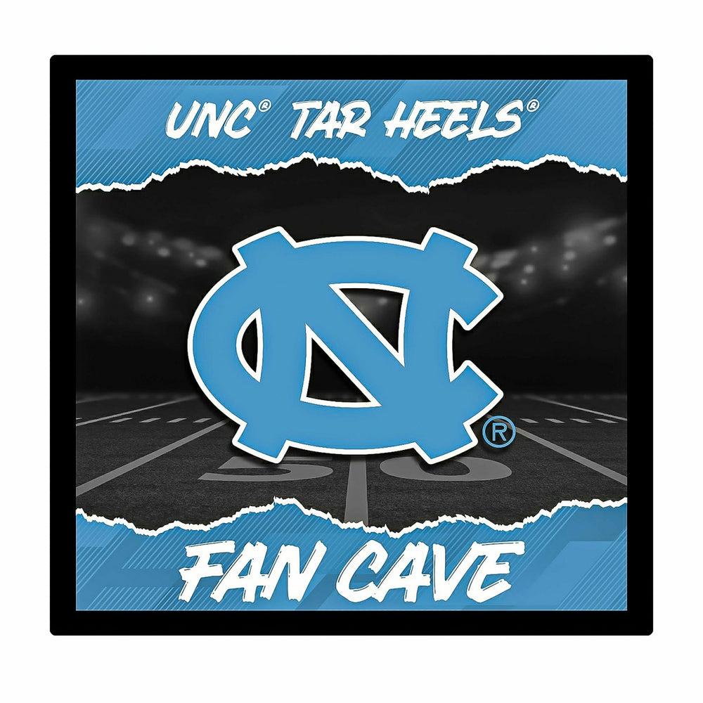 University of North Carolina 23"H x 23"L LED Wall Decor, Edgelite, Squ