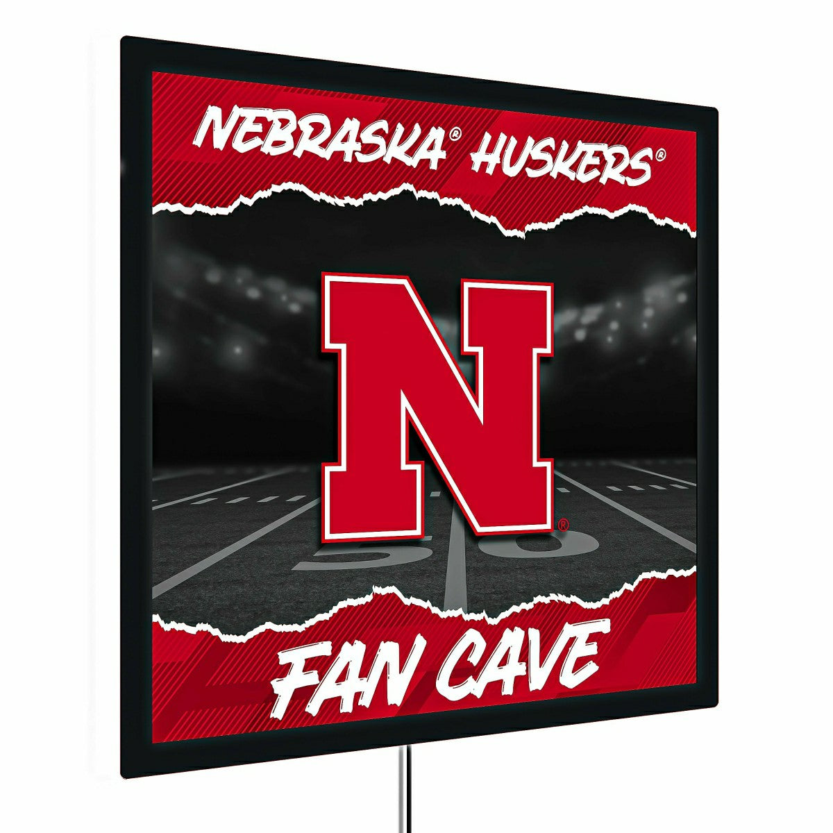 University of Nebraska 23"H x 23"L LED Wall Decor, Edgelite, Square